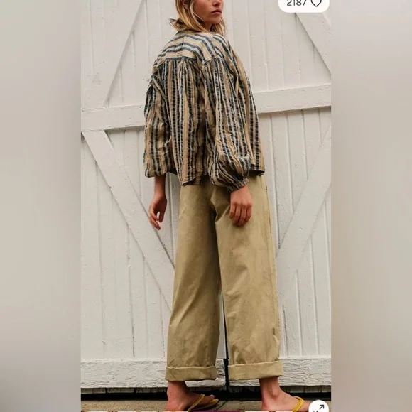 FREE PEOPLE  Marina Low Rise Pants SIZE 4 - Picture 3 of 13